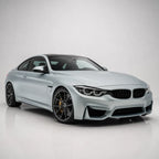 Satin Chrome Silver matte colored PPF wrapped on a BMW M4 | Veloro