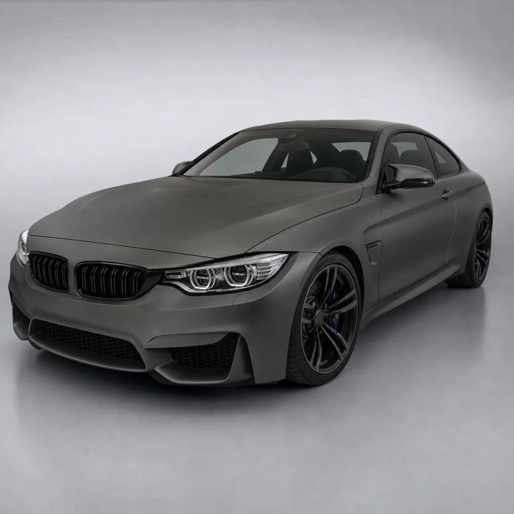Ultimate Flat Meteorites Grey matte colored PPF wrapped on a BMW M4 | Veloro