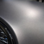 Close-up of Aluminum Silver satin colored PPF surface texture | Veloro