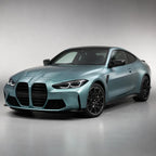 Grey Blue satin colored PPF wrapped on a BMW M4 | Veloro