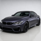 Racing Blue satin colored PPF wrapped on a BMW M4 | Veloro