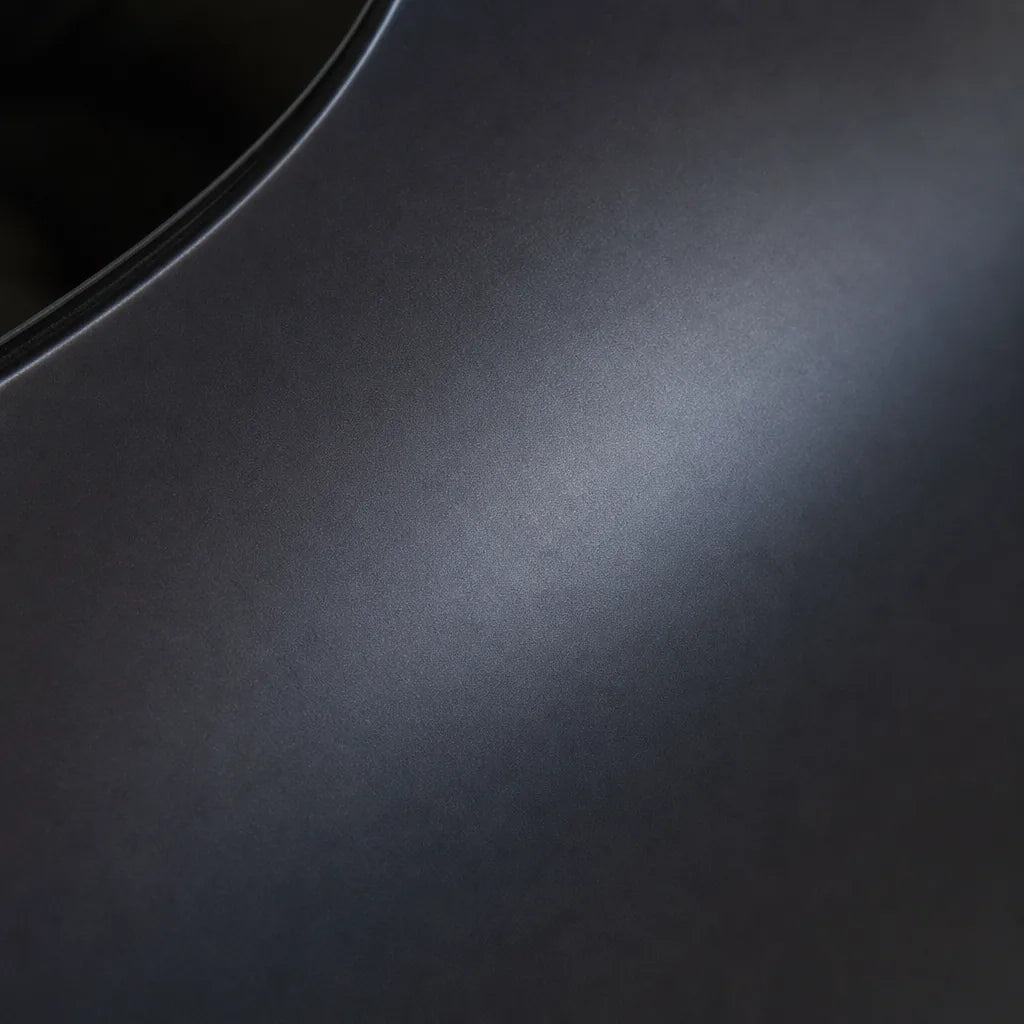 Close-up of Racing Blue satin colored PPF surface texture | Veloro