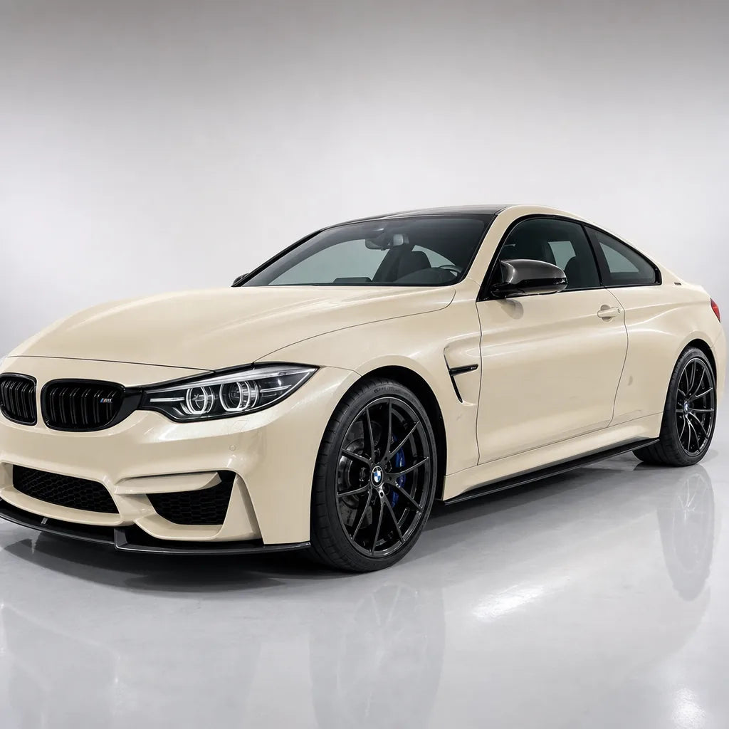 Transparent Green Diamond gloss colored PPF wrapped on a BMW M4 | Veloro