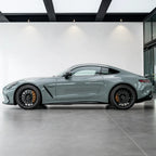 Ultimate Flat Shark Grey gloss colored PPF wrapped on a Mercedes-AMG GT side profile | Veloro