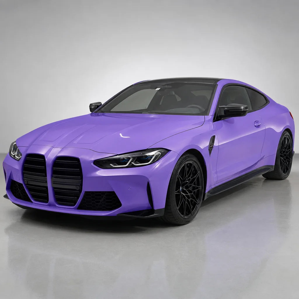 Ultra Lavender Purple Color PPF gloss colored PPF wrapped on a BMW M4 | Veloro