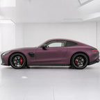 Ultra Chrome Purple matte colored PPF wrapped on a Mercedes-AMG GT side profile | Veloro