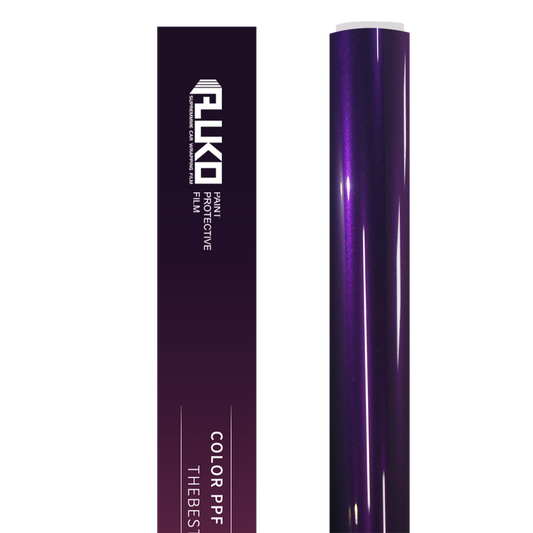 TPU Gloss Bright Black Purple Colored PPF Paint Protection Film product image 2 - Veloro paint protection film