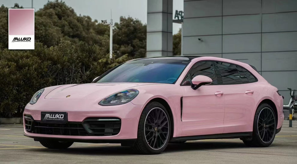 TPU Gloss Crystal Peach Pink Colored PPF Paint Protection Film product image 6 - Veloro paint protection film