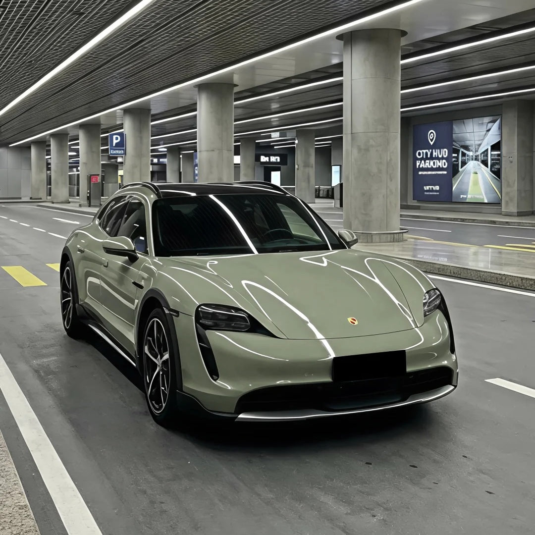 TPU Gloss Light Khaki Green Colored PPF Paint Protection Film product image 2 - Veloro paint protection film