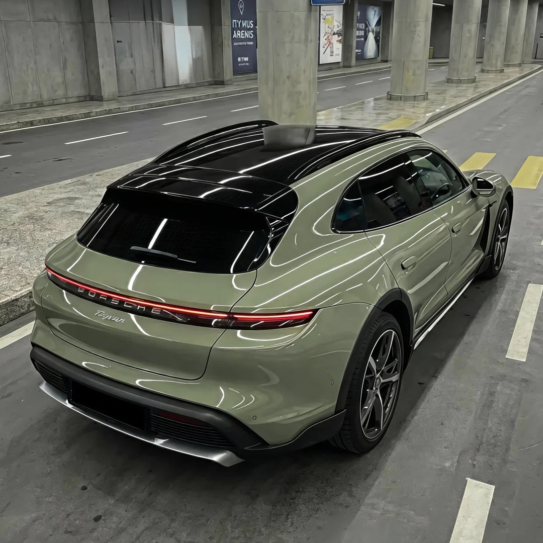 TPU Gloss Light Khaki Green Colored PPF Paint Protection Film product image 3 - Veloro paint protection film