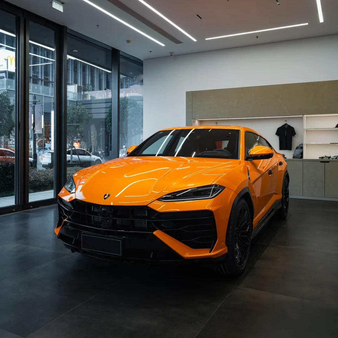 TPU Gloss Mclaren Orange Colored PPF Paint Protection Film product image 2 - Veloro paint protection film