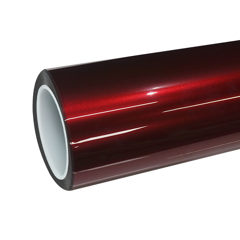 TPU Gloss Metallic Crimson Red Colored PPF Paint Protection Film