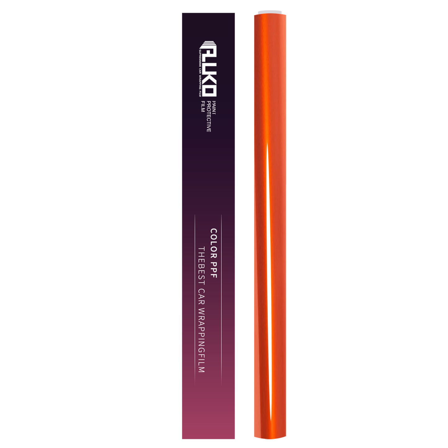 TPU Gloss Metallic Fiery Orange Colored PPF Paint Protection Film product image 3 - Veloro paint protection film