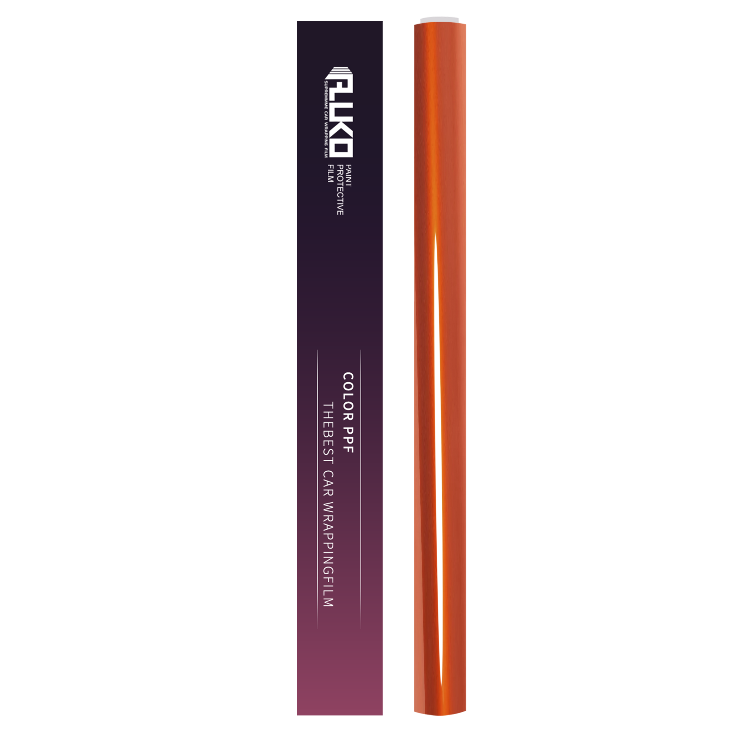 TPU Gloss Metallic Fiery Orange Colored PPF Paint Protection Film product image 3 - Veloro paint protection film