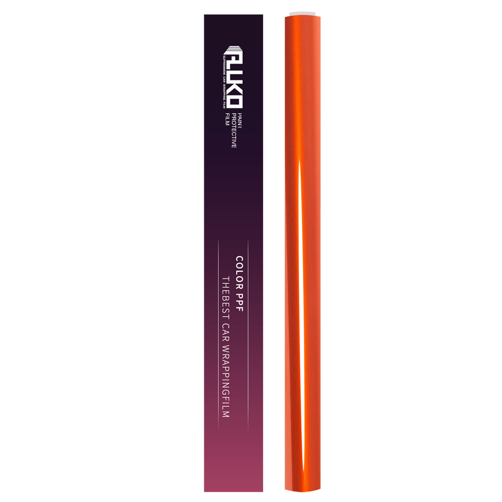 TPU Gloss Metallic Fiery Orange Colored PPF Paint Protection Film product image 3 - Veloro paint protection film