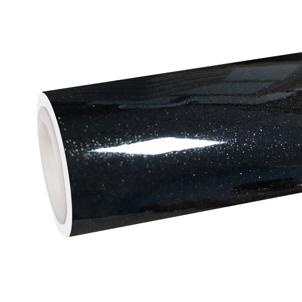 TPU Gloss Metallic Glitter Black Colored PPF Paint Protection Film