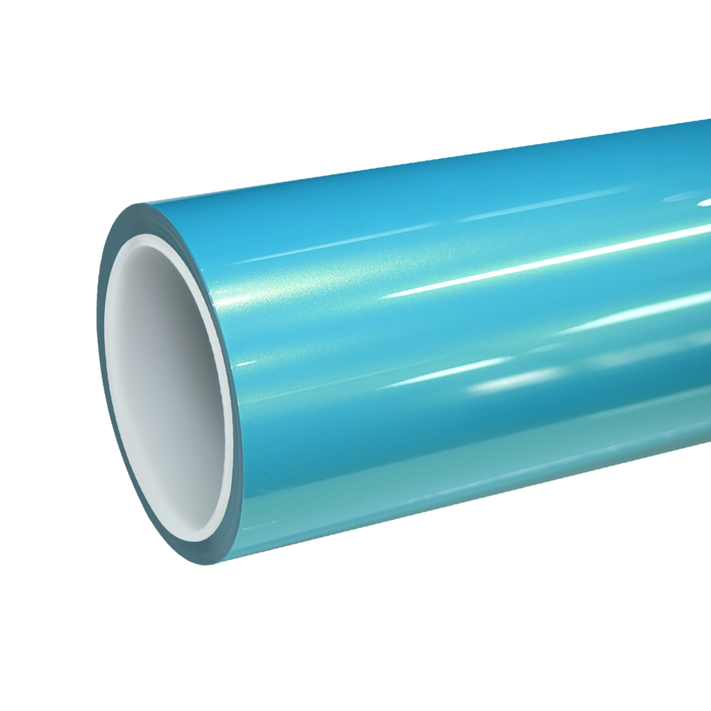 TPU Gloss Metallic Neon Ice Blue Colored PPF | Paint Protection Film