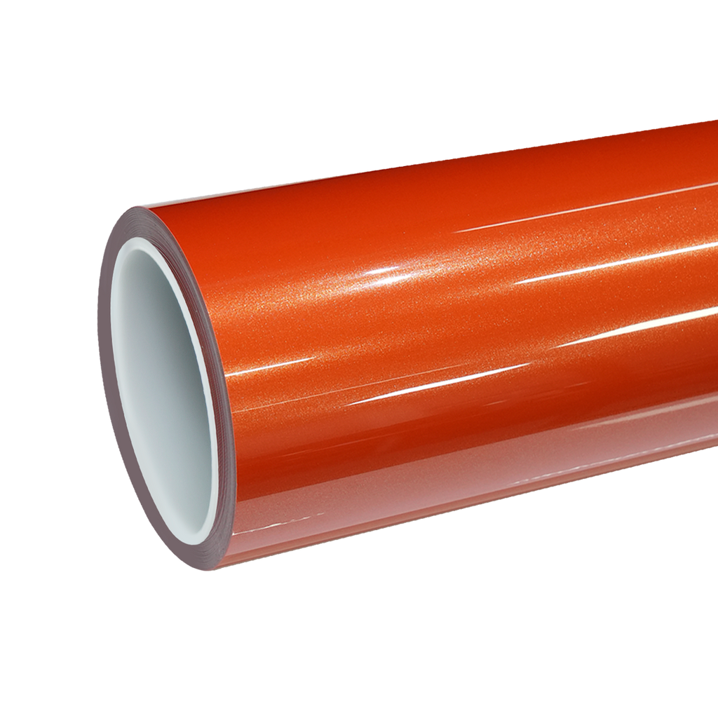TPU Gloss Metallic Lava Orange Colored PPF Paint Protection Film