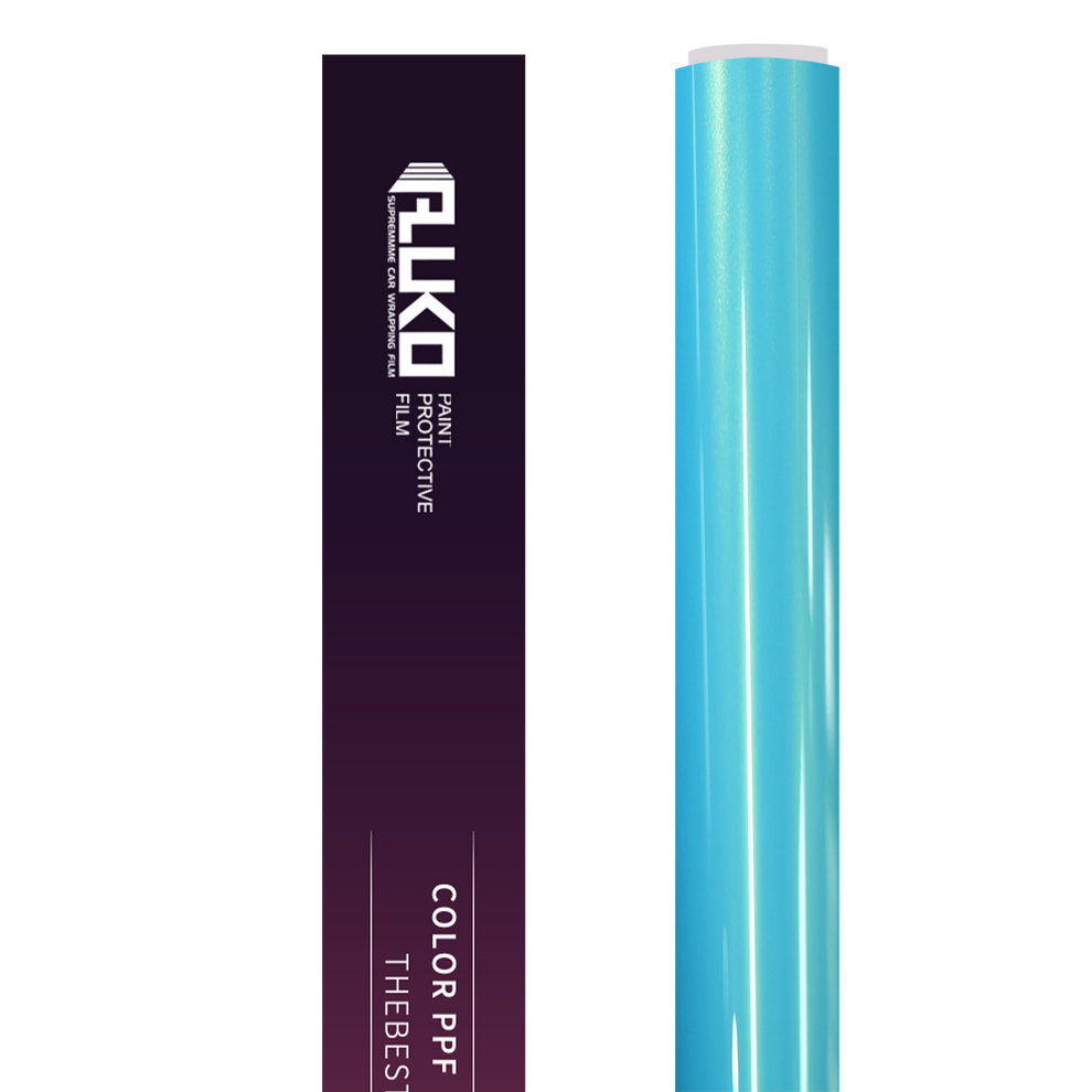 TPU Gloss Metallic Neon Ice Blue Colored PPF | Paint Protection Film product image 2 - Veloro paint protection film
