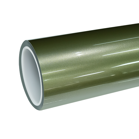 TPU Gloss Metallic Olive Green Colored PPF Paint Protection Film
