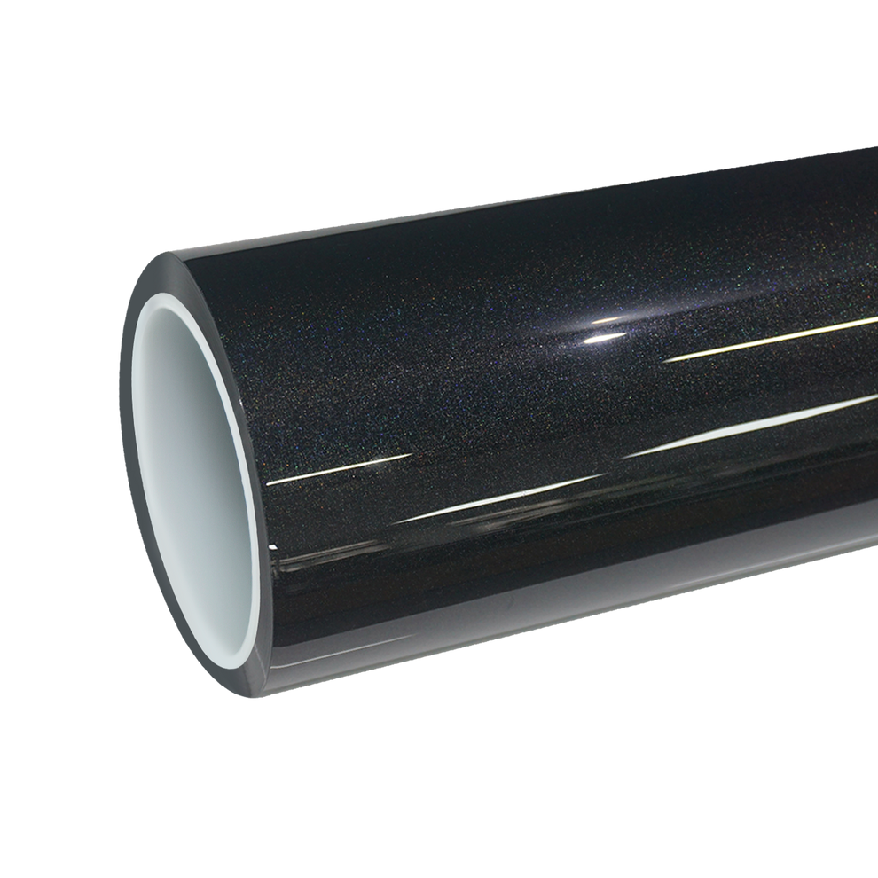 TPU Gloss Metallic Rainbow Laser Black Color PPF Paint Protection Film