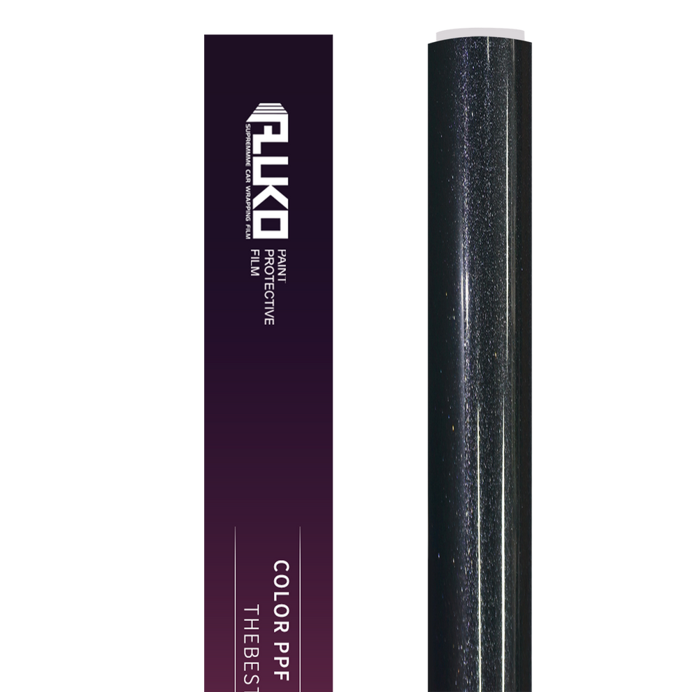 TPU Gloss Metallic Sparkle Glitter Black Colored PPF Paint Protection Film product image 2 - Veloro paint protection