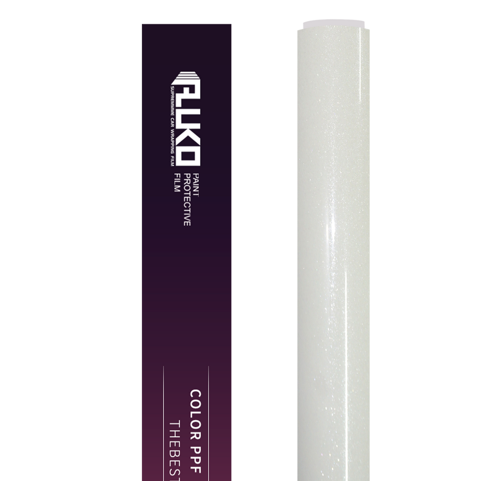 TPU Gloss Metallic Sparkle Glitter White Colored PPF Paint Protection Film product image 2 - Veloro paint protection