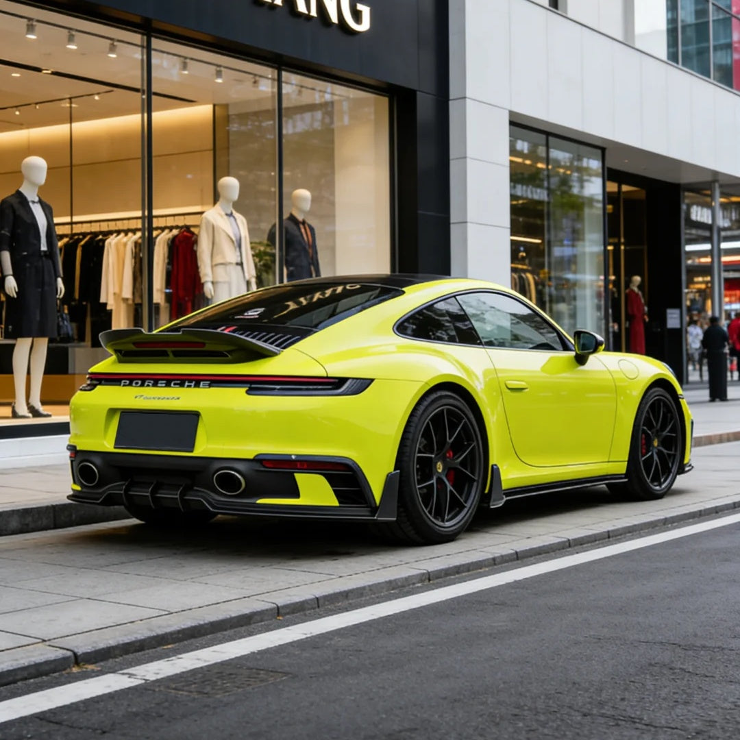 TPU Glossy Acid Green Colored PPF Paint Protection Film product image 2 - Veloro paint protection film