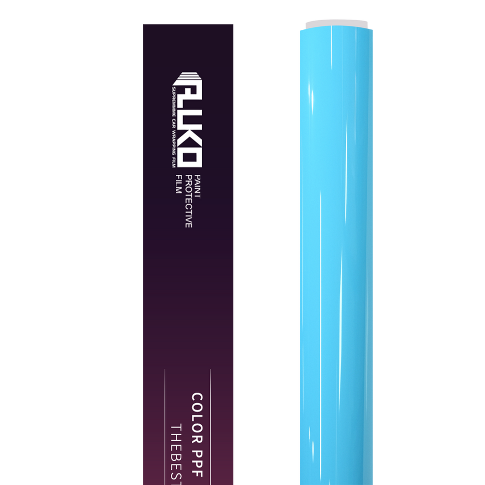 TPU Glossy Light Sky Blue Colored PPF Paint Protection Film product image 2 - Veloro paint protection film