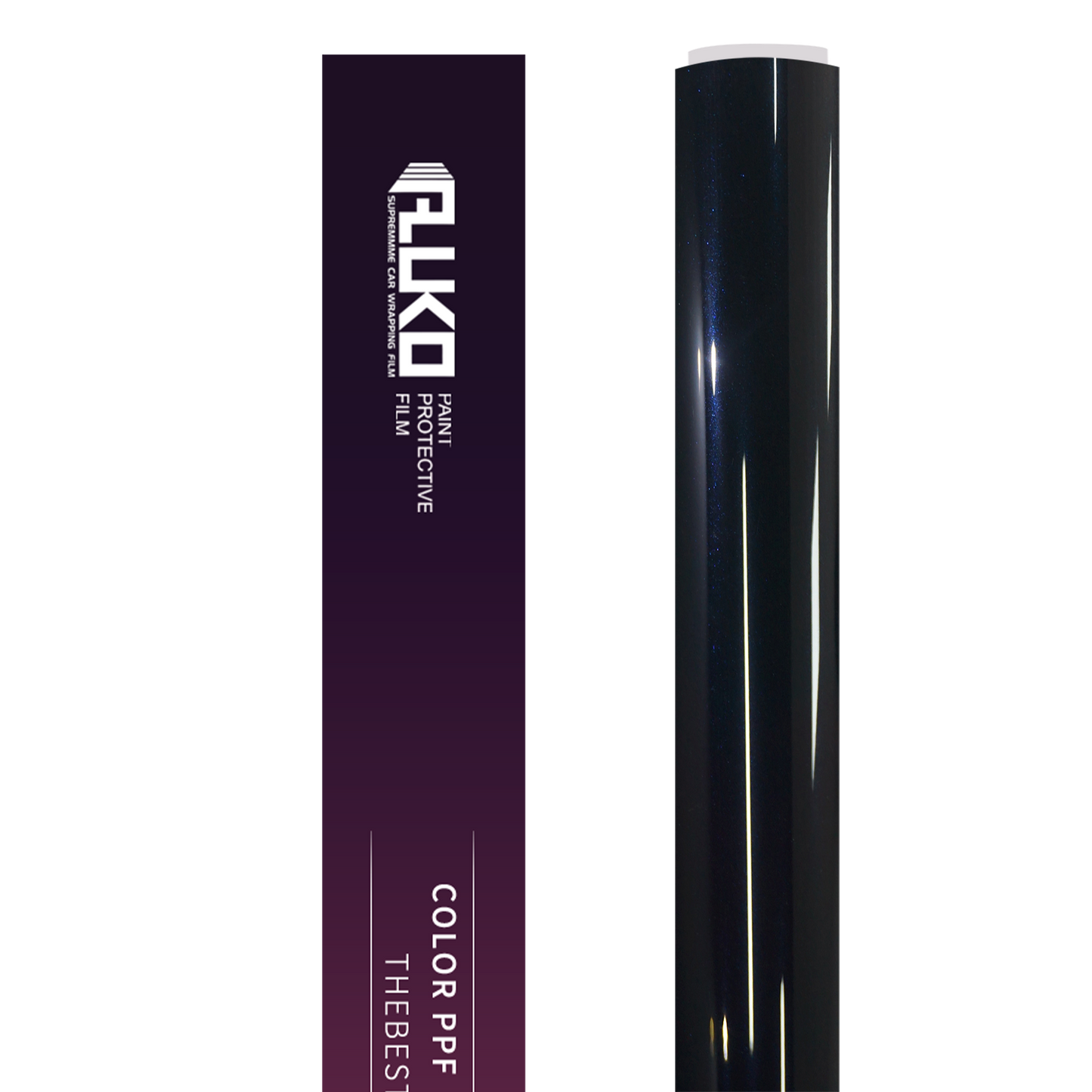 TPU Glossy Metallic Glitter Black Blue Colored PPF Paint Protection Film product image 2 - Veloro paint protection film