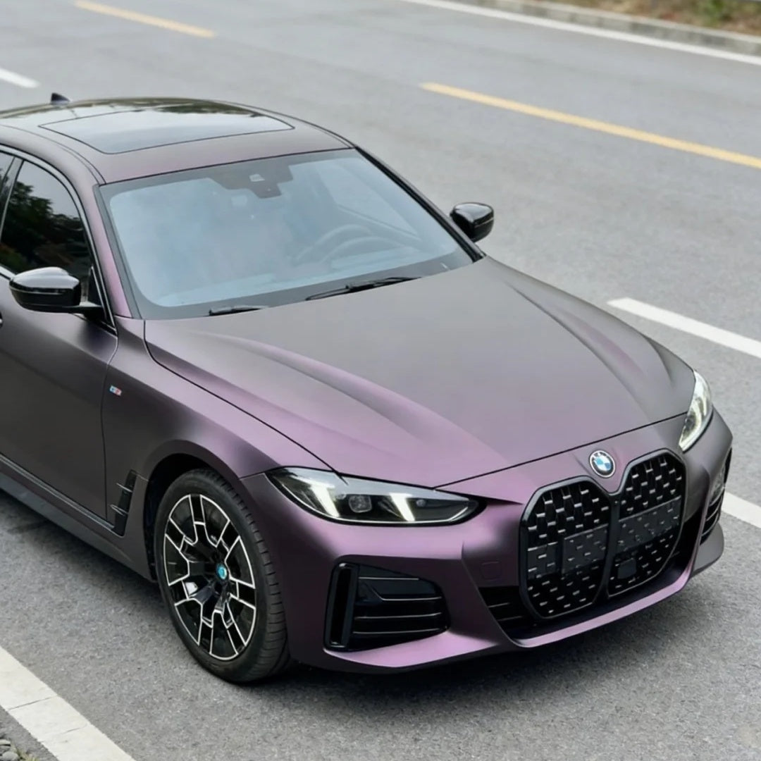 TPU Matte Metallic Black Purple Colored PPF Paint Protection Film product image 2 - Veloro paint protection film