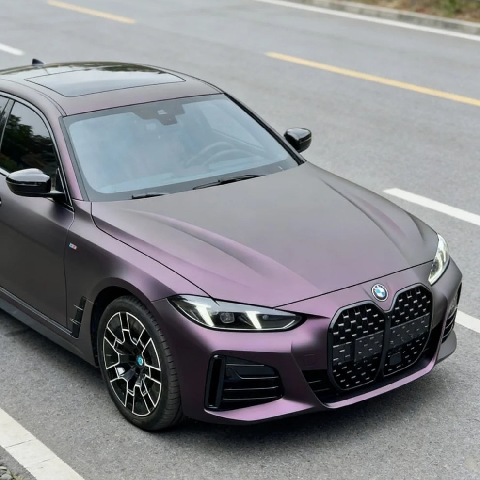 TPU Matte Metallic Black Purple Colored PPF Paint Protection Film product image 2 - Veloro paint protection film