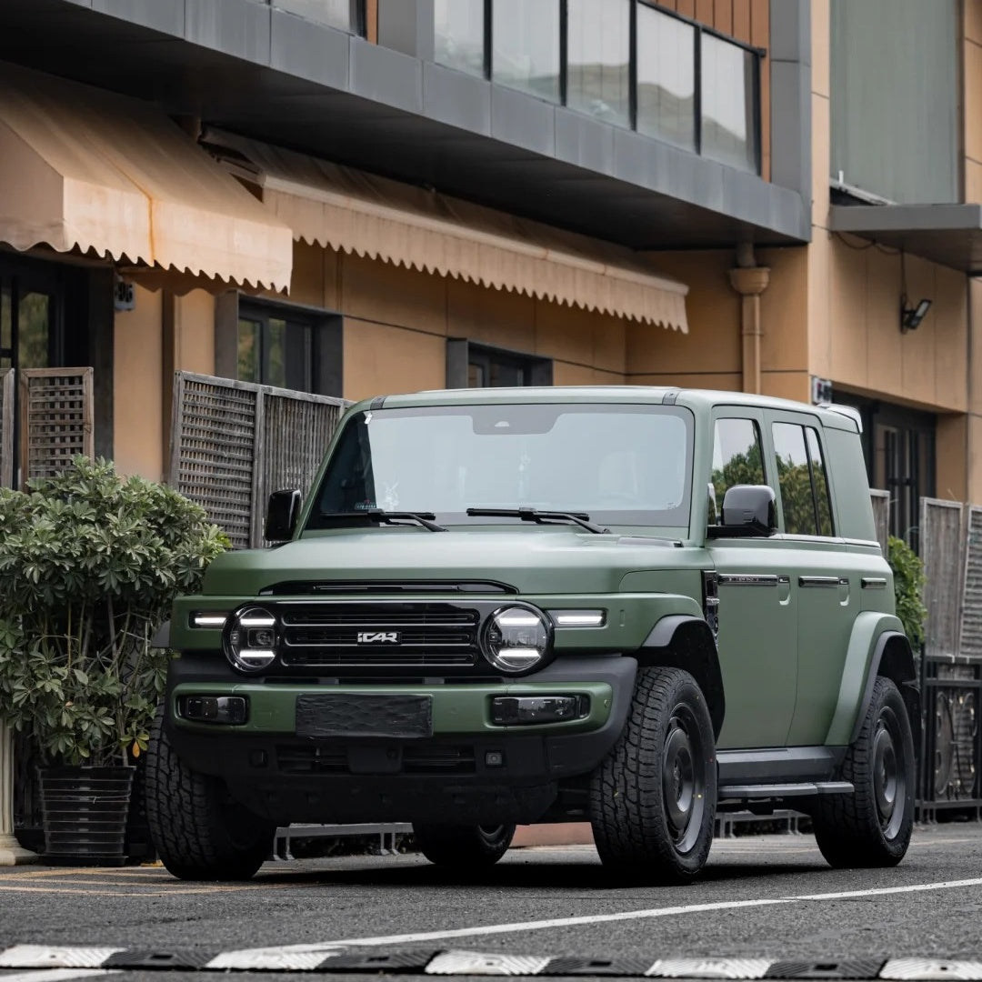 Ultimate Flat Army Green Car Vinyl Wrap PET product image 3 - Veloro automotive vinyl wrap