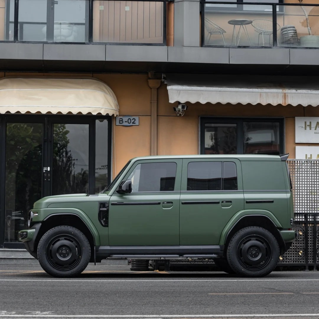 Ultimate Flat Army Green Car Vinyl Wrap PET product image 2 - Veloro automotive vinyl wrap