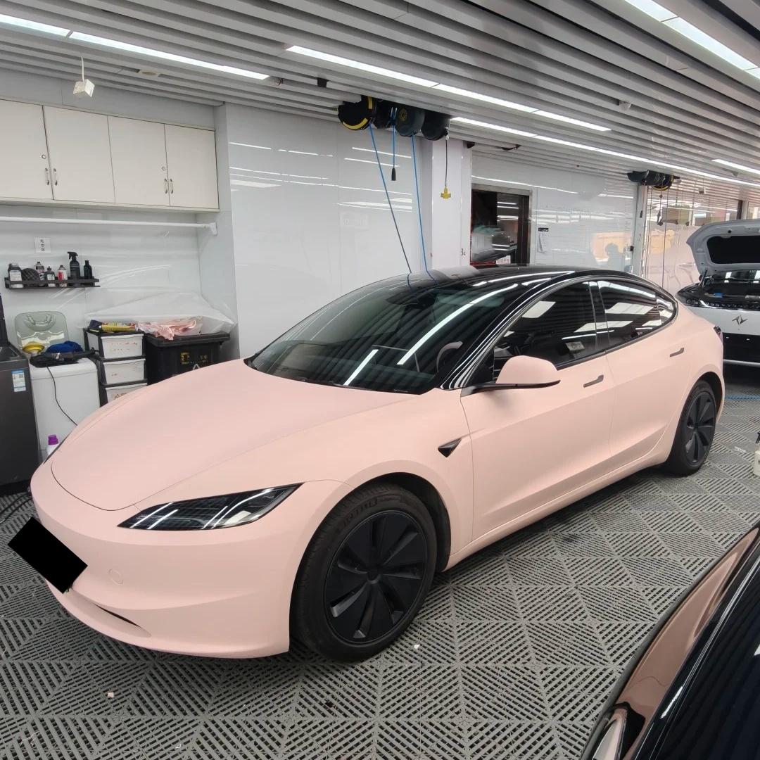 Ultimate Flat Baby Pink Car Vinyl Wrap PET product image 9 - Veloro automotive vinyl wrap
