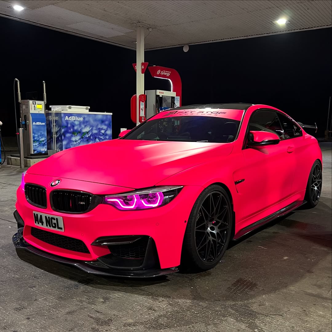 Ultimate Flat Fluorescent Pink Car Vinyl Wrap PET product image 11 - Veloro automotive vinyl wrap