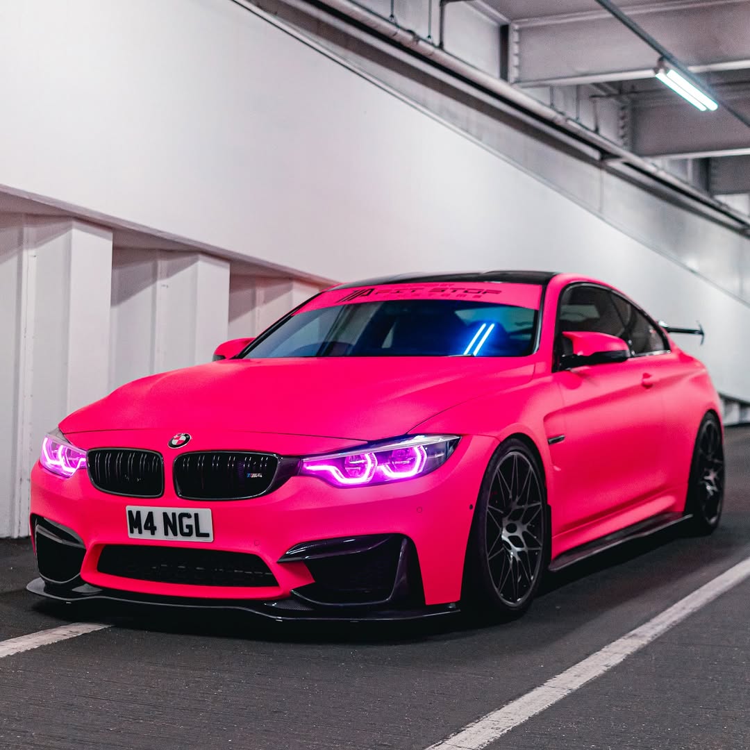 Ultimate Flat Fluorescent Pink Car Vinyl Wrap PET product image 9 - Veloro automotive vinyl wrap