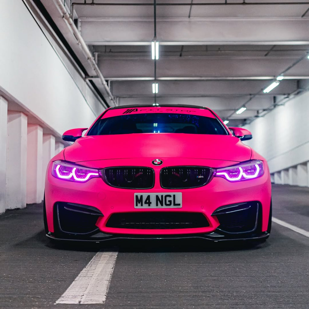 Ultimate Flat Fluorescent Pink Car Vinyl Wrap PET product image 4 - Veloro automotive vinyl wrap