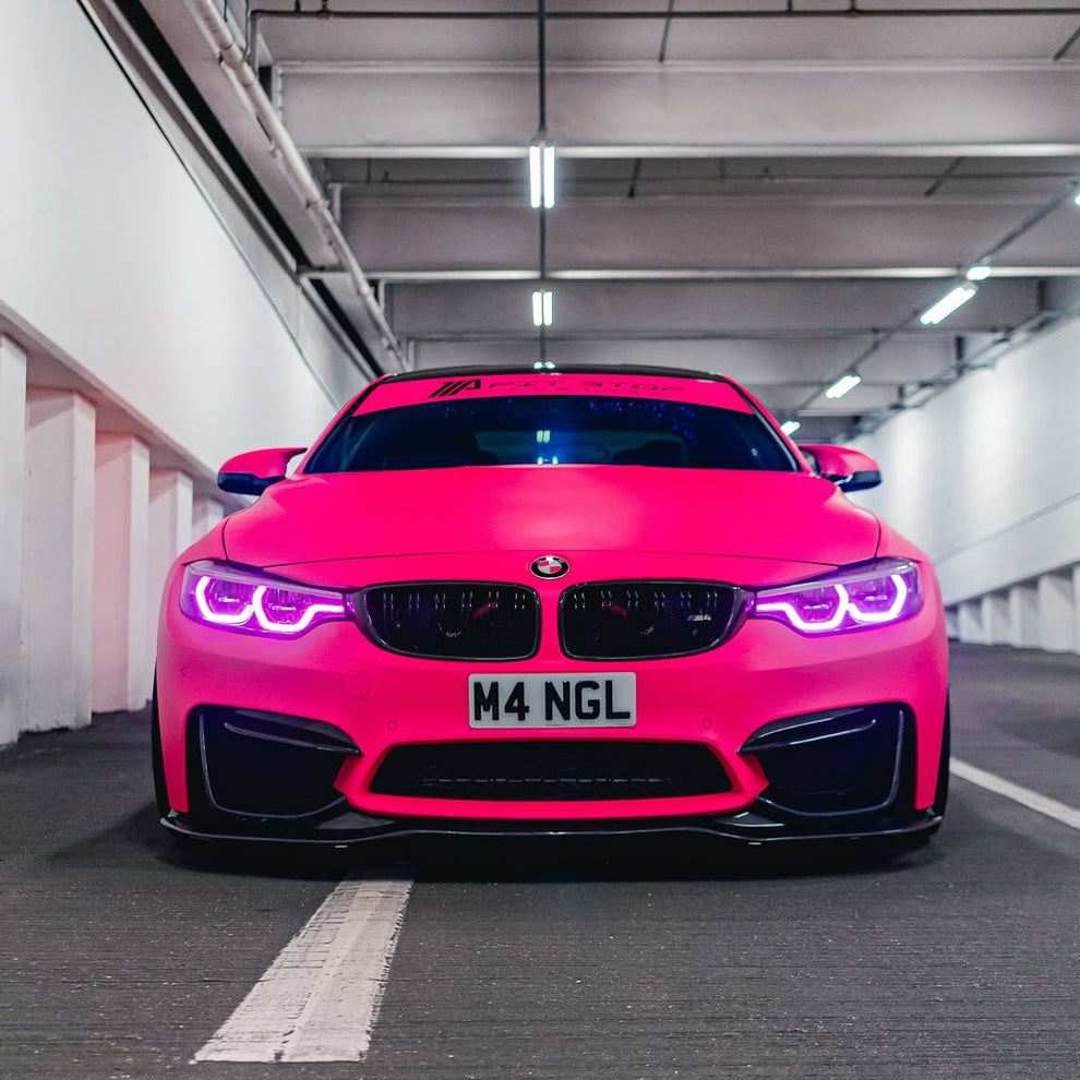 Ultimate Flat Fluorescent Pink Car Vinyl Wrap PET product image 4 - Veloro automotive vinyl wrap