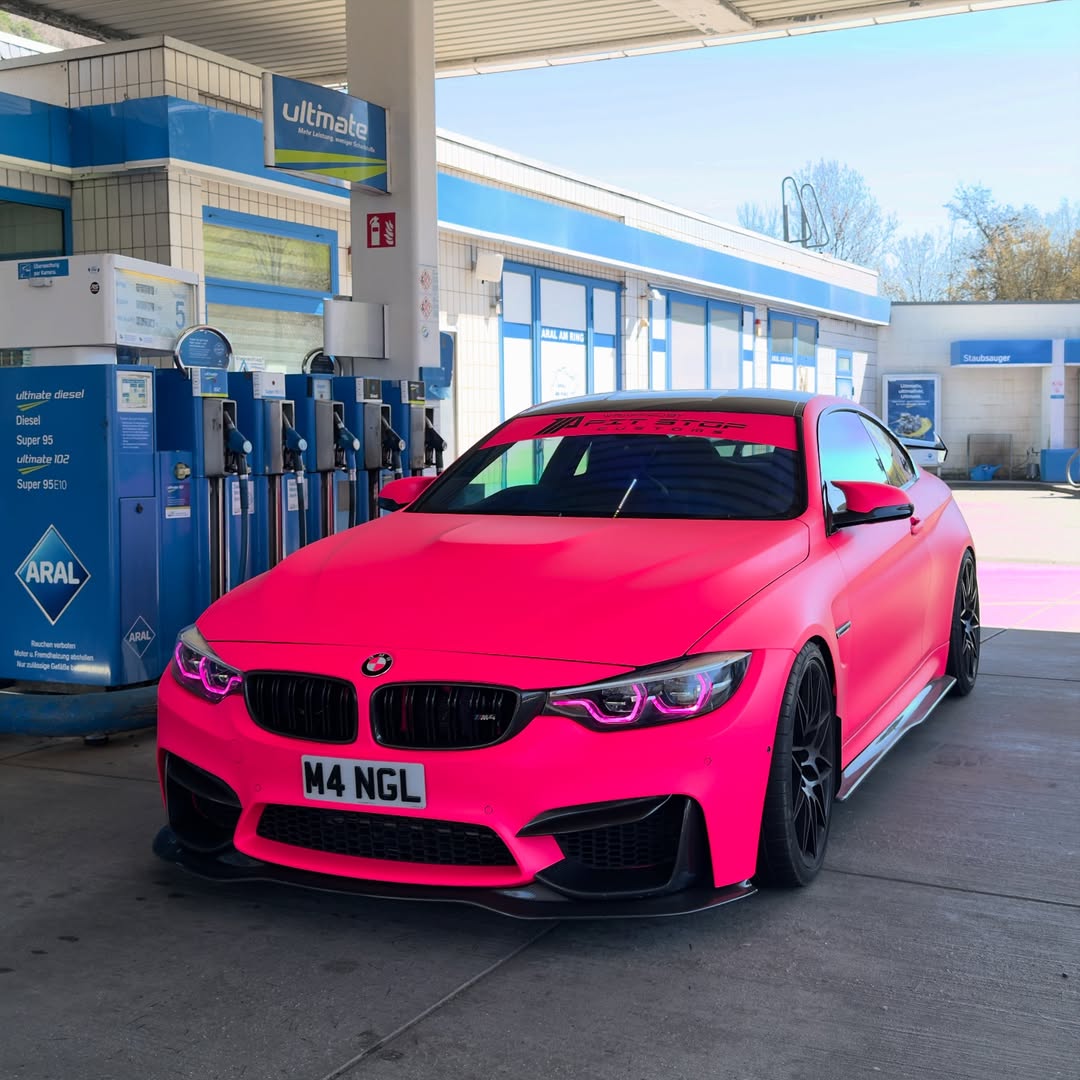 Ultimate Flat Fluorescent Pink Car Vinyl Wrap PET product image 10 - Veloro automotive vinyl wrap