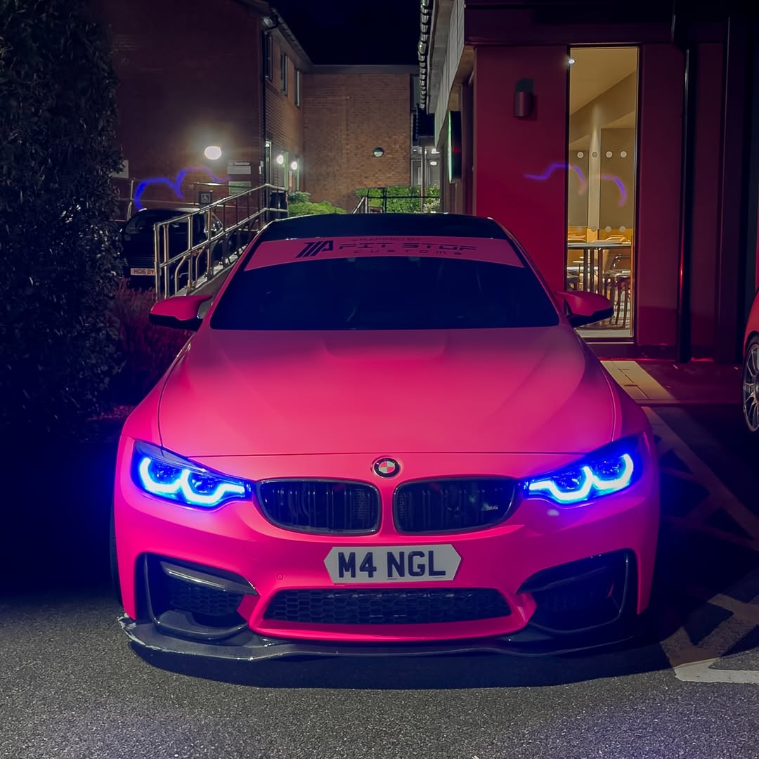 Ultimate Flat Fluorescent Pink Car Vinyl Wrap PET product image 8 - Veloro automotive vinyl wrap