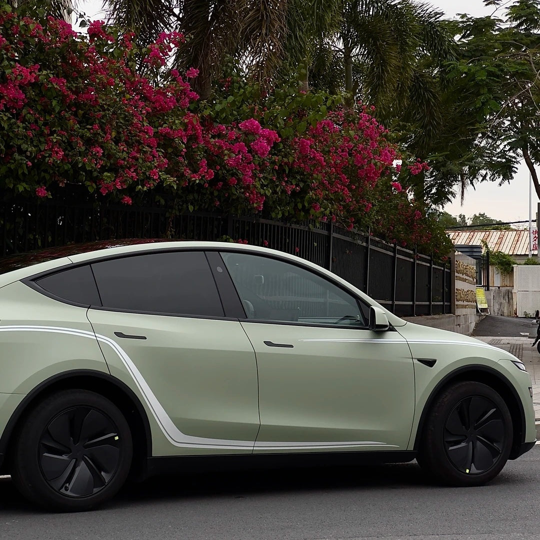 Ultimate Flat Light Khaki Green Car Vinyl Wrap PET product image 3 - Veloro automotive vinyl wrap