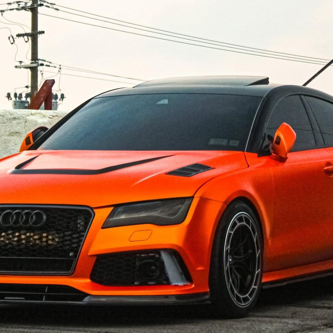 Ultimate Flat Matte Metallic Stunning Orange Car Vinyl Wrap PET product image 8 - Veloro matte vinyl wrap