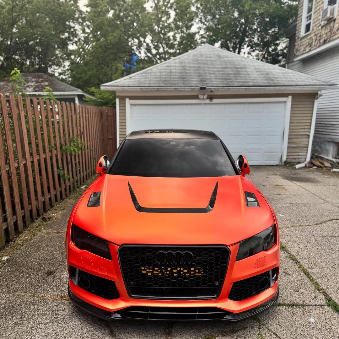 Ultimate Flat Matte Metallic Stunning Orange Car Vinyl Wrap PET product image 4 - Veloro matte vinyl wrap