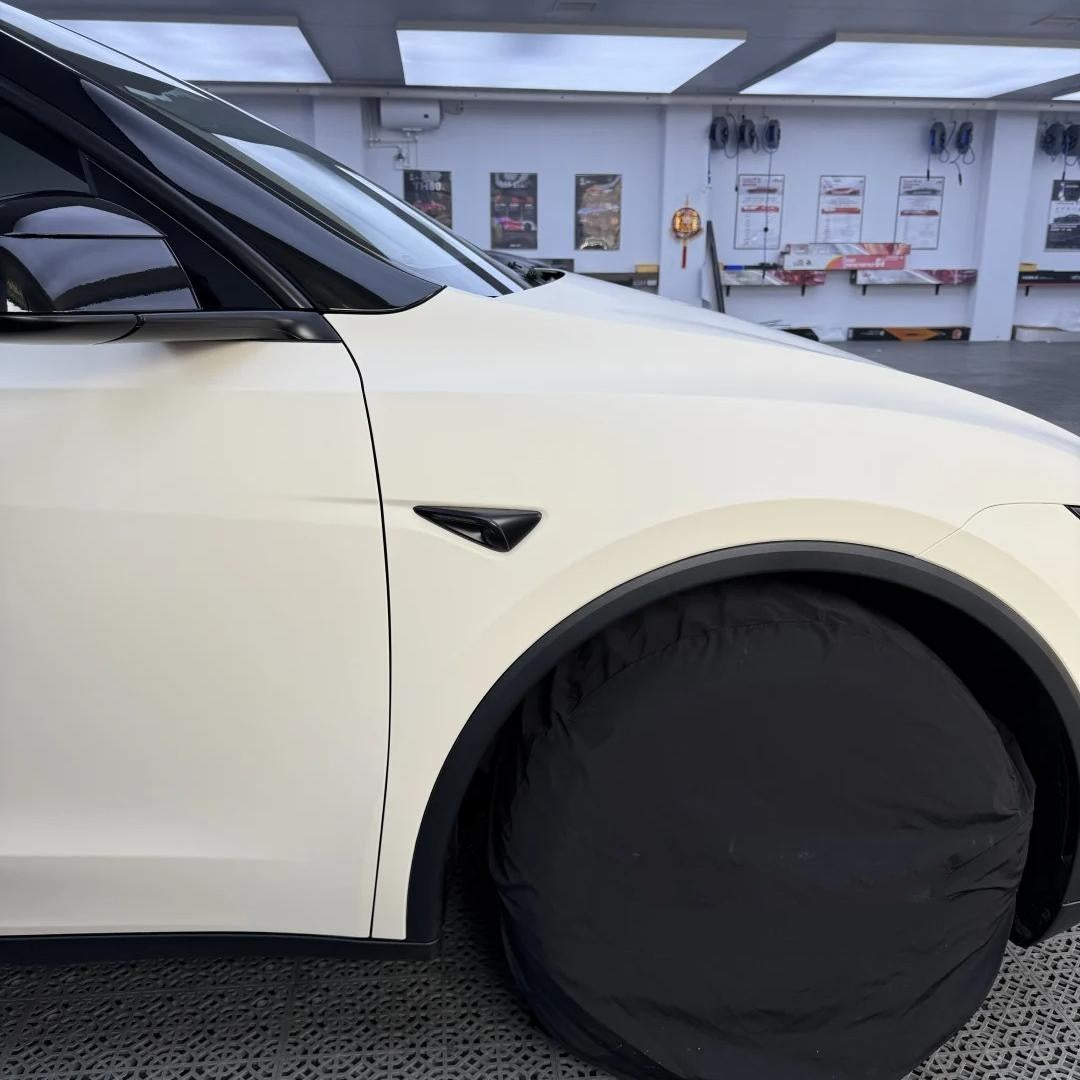 Ultimate Flat Pepper White Car Vinyl Wrap PET product image 8 - Veloro automotive vinyl wrap