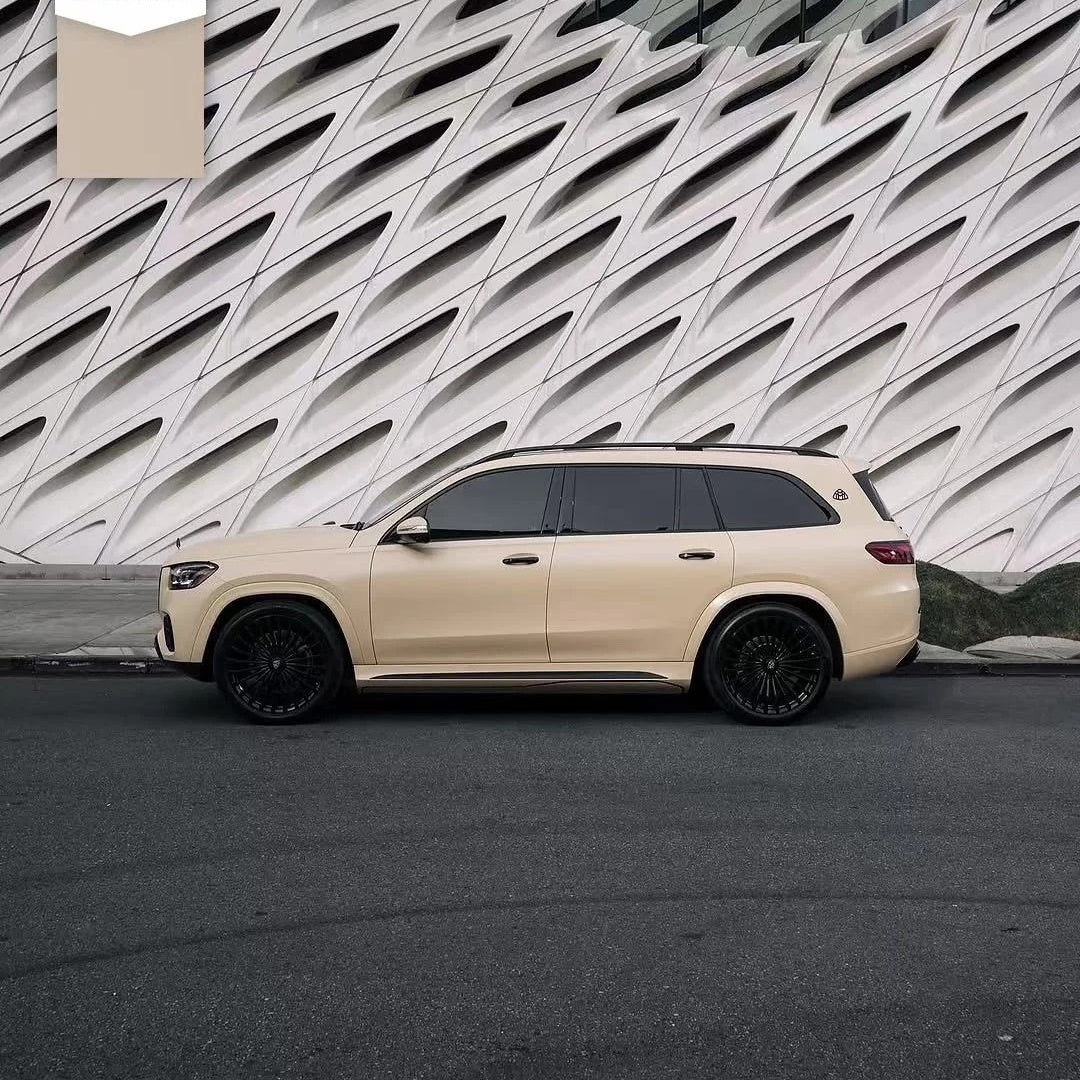 Ultimate Flat Shine Latte Brown Car Vinyl Wrap PET product image 3 - Veloro automotive vinyl wrap