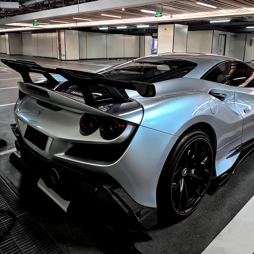 Ultra Gloss Metallic Chameleon Silver Blue Car Vinyl Wrap PET product image 4 - Veloro color shift vinyl wrap