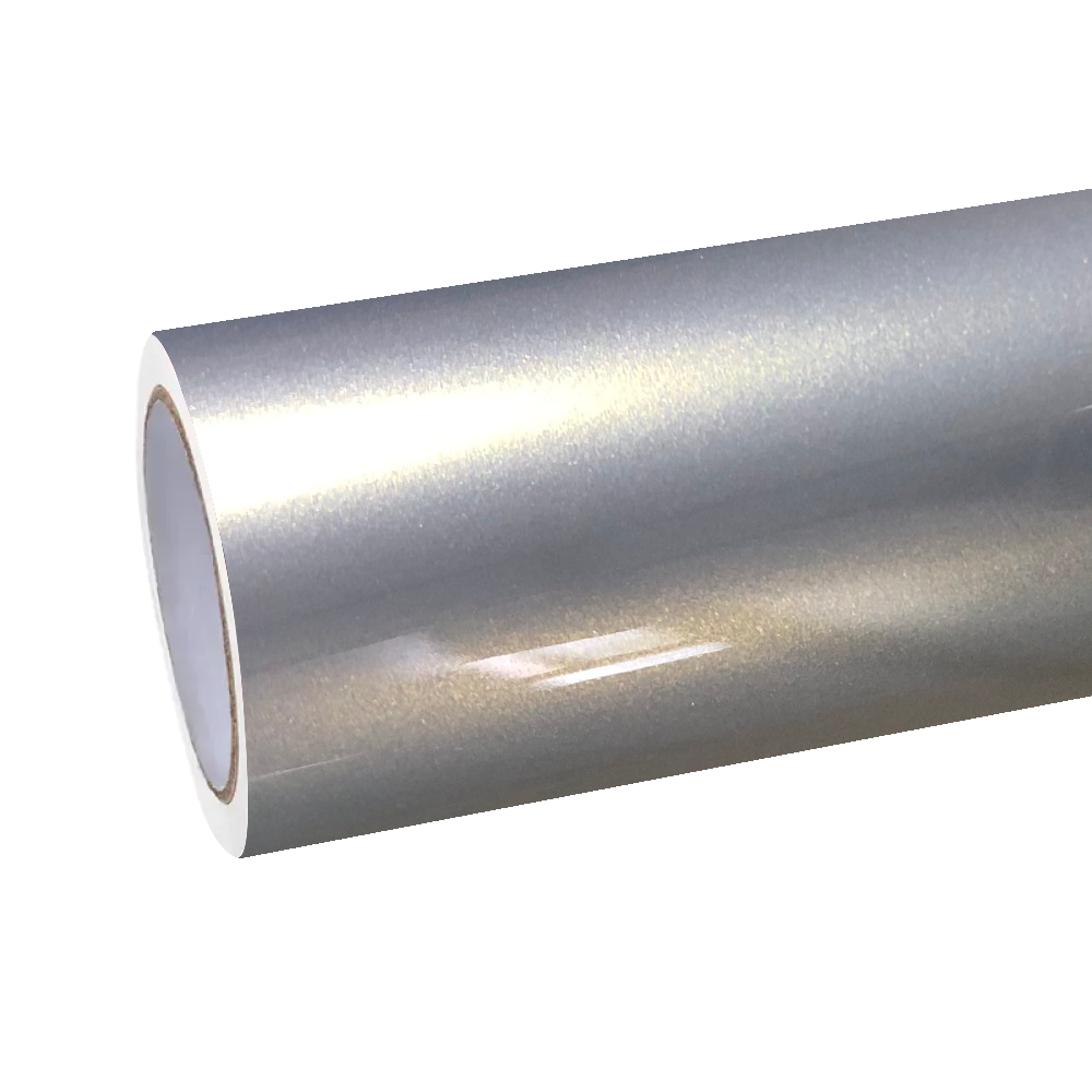 Ultra Gloss Metallic Chameleon Silver Gold Car Vinyl Wrap PET