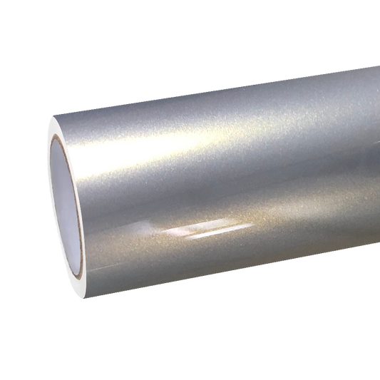 Ultra Gloss Metallic Chameleon Silver Gold Car Vinyl Wrap PET