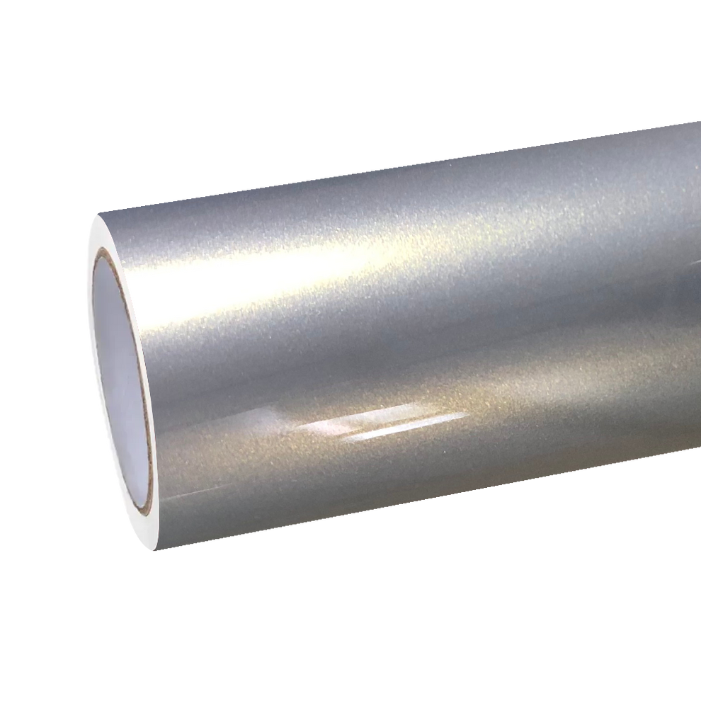 Ultra Gloss Metallic Chameleon Silver Gold Car Vinyl Wrap PET